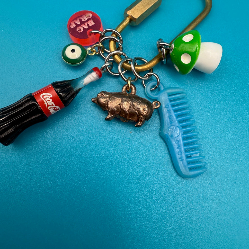 Vintage Trinket Screw Carabiner Bag Charm