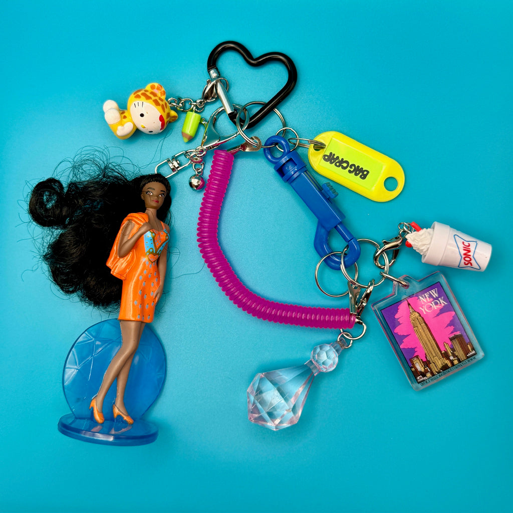 1:1 Vintage 90s Keychain Bag Charm Pack — Jewel Barbie, Sonic, New York