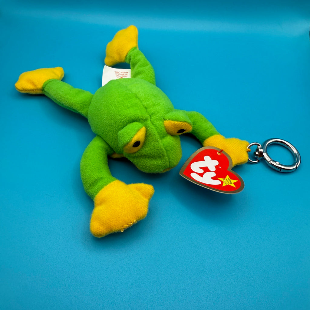 Vintage Teenie Beanie Baby 'Smoochy' Frog Bag Charm