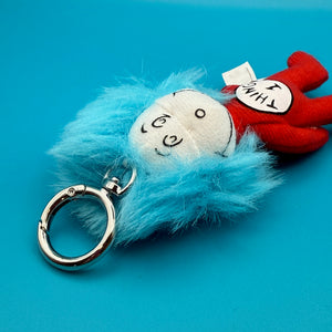 4.5' Dr. Suess 'Thing One' Plush -  vintage keychain vintage charms for bag nostalgia vintage keychains y2k collectible - Bag Crap