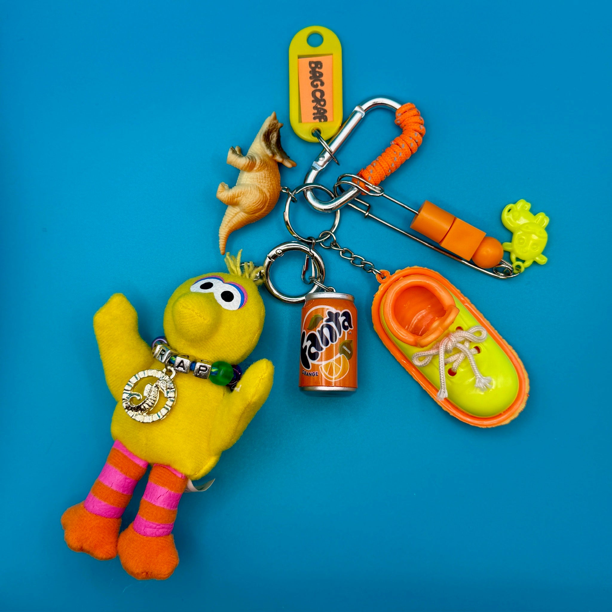 One-of-One 90s     Pack — Big Bird -  vintage keychain vintage charms for bag nostalgia vintage keychains y2k collectible - Bag Crap