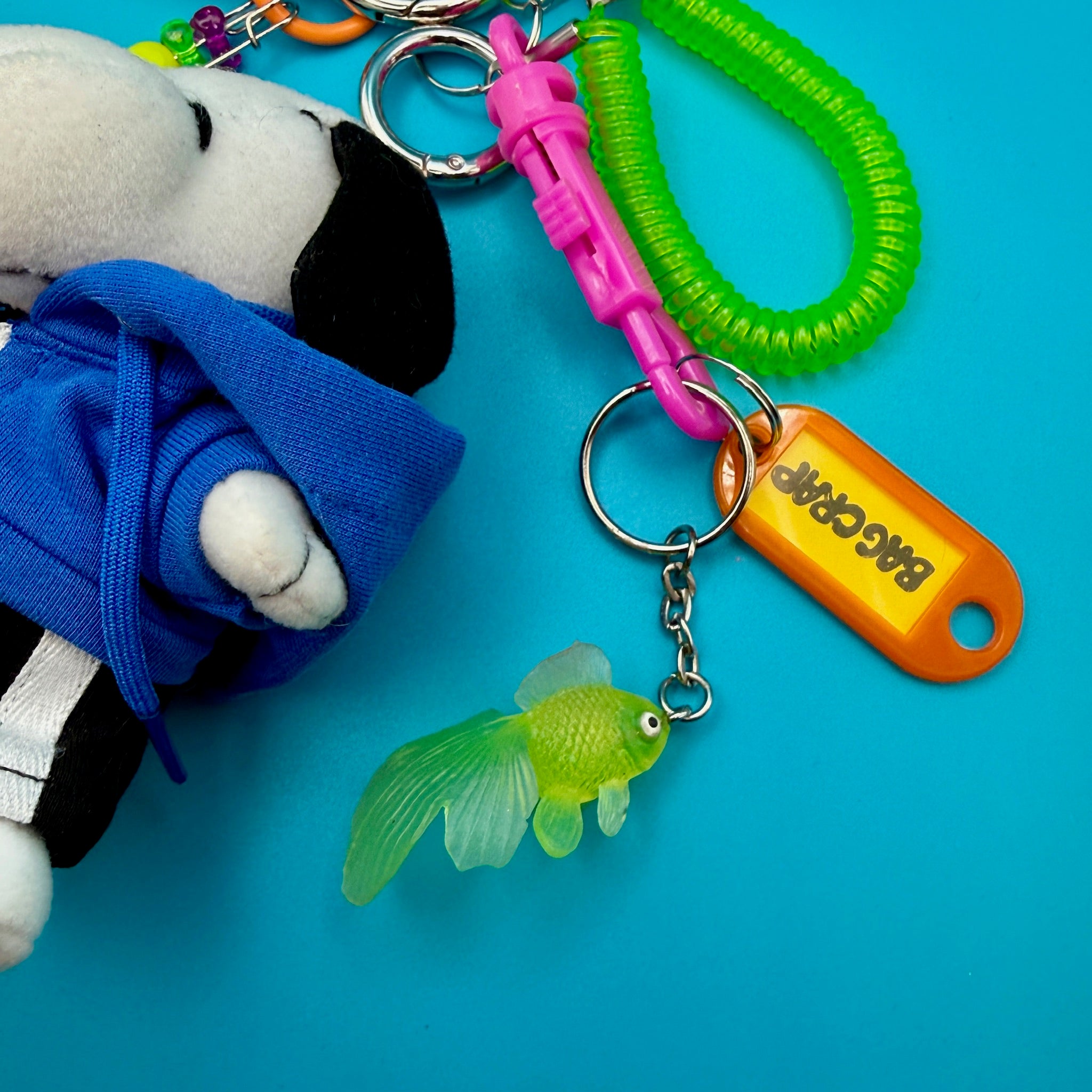 One-of-One      Pack — Blue Sweatshirt Snoopy - snoopy rar peanuts vintage keychain vintage charms for bag nostalgia vintage keychains y2k collectible - Bag Crap