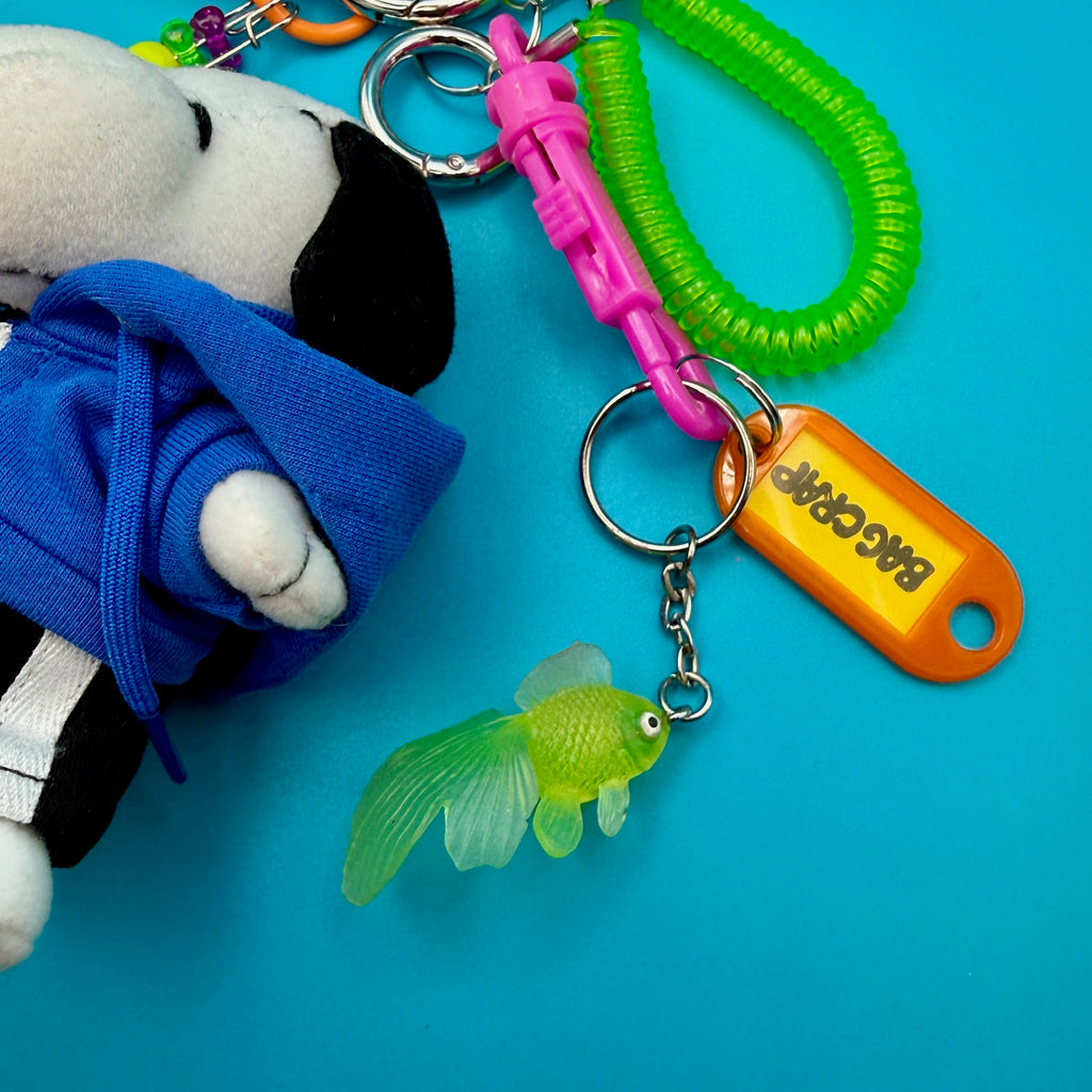 One-of-One Y2K Vintage Keychain Bag Charm Pack — Blue Sweatshirt Snoopy