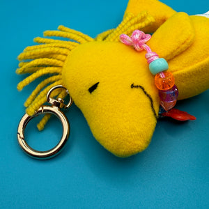 5' Woodstock Plush   with  Trinket Necklace -  vintage keychain vintage charms for bag nostalgia vintage keychains y2k collectible - Bag Crap