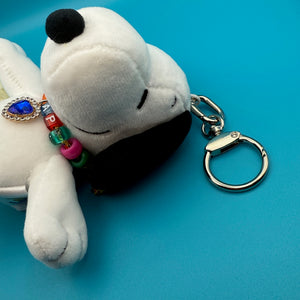 6' Snoopy Plush   with Crystal Necklace - snoopy rar peanuts vintage keychain vintage charms for bag nostalgia vintage keychains y2k collectible - Bag Crap