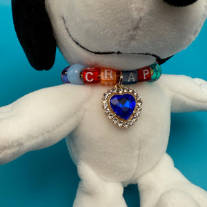 6' Snoopy Plush   with Crystal Necklace - snoopy rar peanuts vintage keychain vintage charms for bag nostalgia vintage keychains y2k collectible - Bag Crap