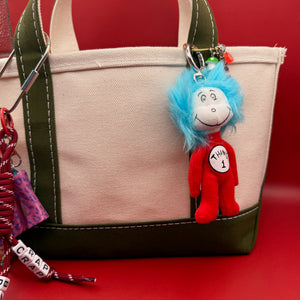 4.5' Dr. Suess 'Thing One' Plush -  vintage keychain vintage charms for bag nostalgia vintage keychains y2k collectible - Bag Crap