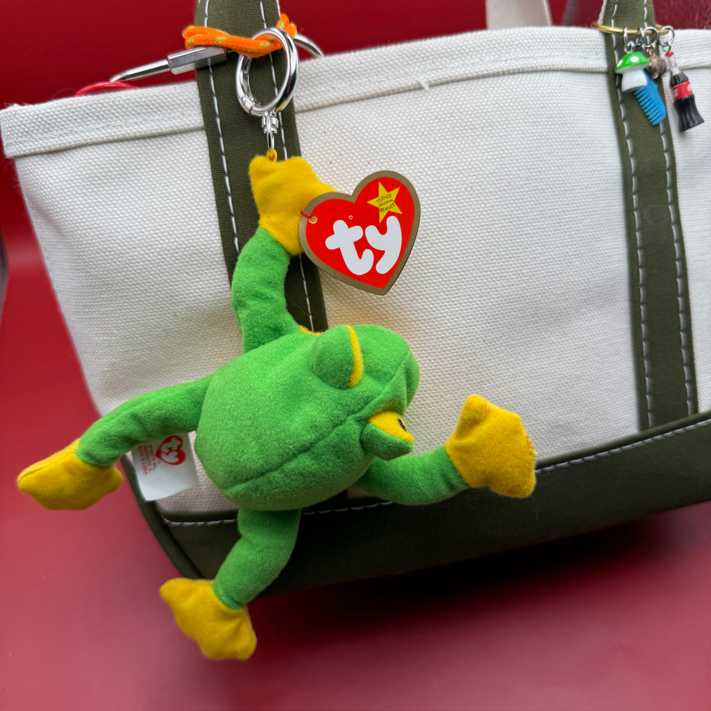 Vintage Teenie Beanie Baby 'Smoochy' Frog Bag Charm
