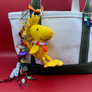 5' Woodstock Plush   with  Trinket Necklace -  vintage keychain vintage charms for bag nostalgia vintage keychains y2k collectible - Bag Crap