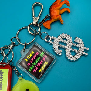 One-of-One 90s     Pack — Bambi, Smiley, Dinosaur - vintage bag charm packs nostalgia vintage y2k vintage keychain vintage charms for bag nostalgia vintage keychains y2k collectible - Bag Crap