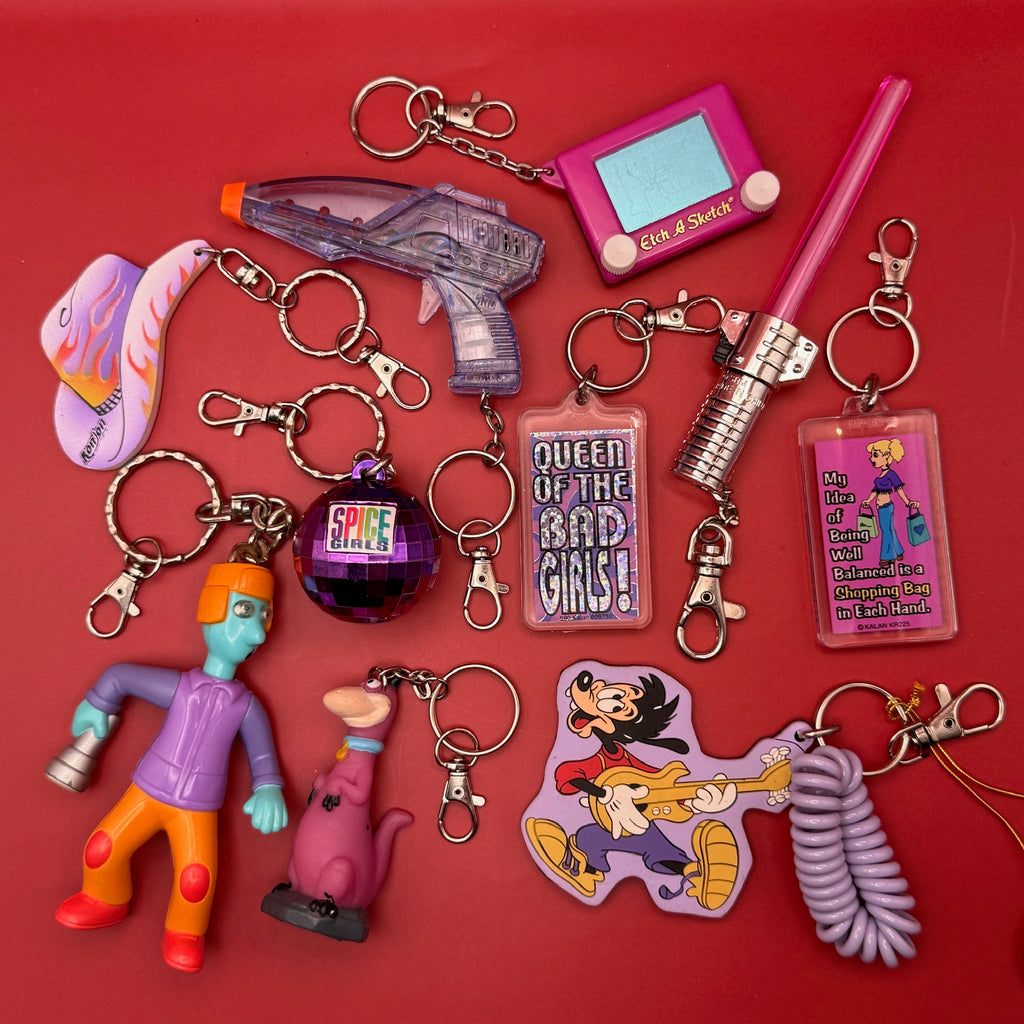 1980s-1990s Purple Vintage Keychains & Bag Charms