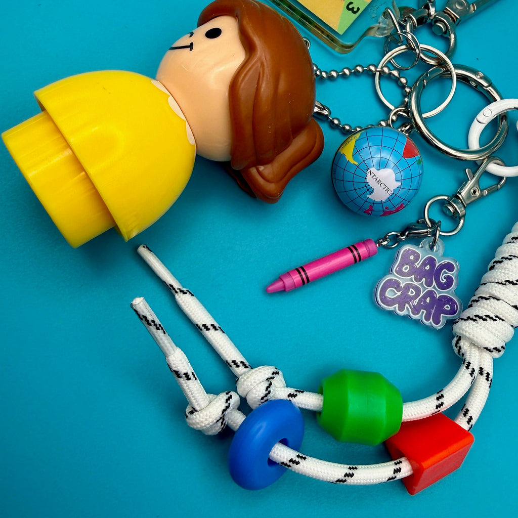One-of-One 90s Vintage Keychain Bag Charm Pack — Teacher Set