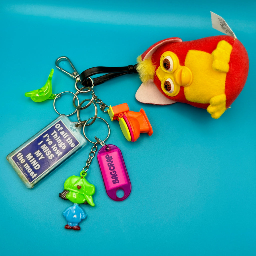 One-of-One Y2K Vintage Keychain Bag Charm Pack — Furby, Toilet