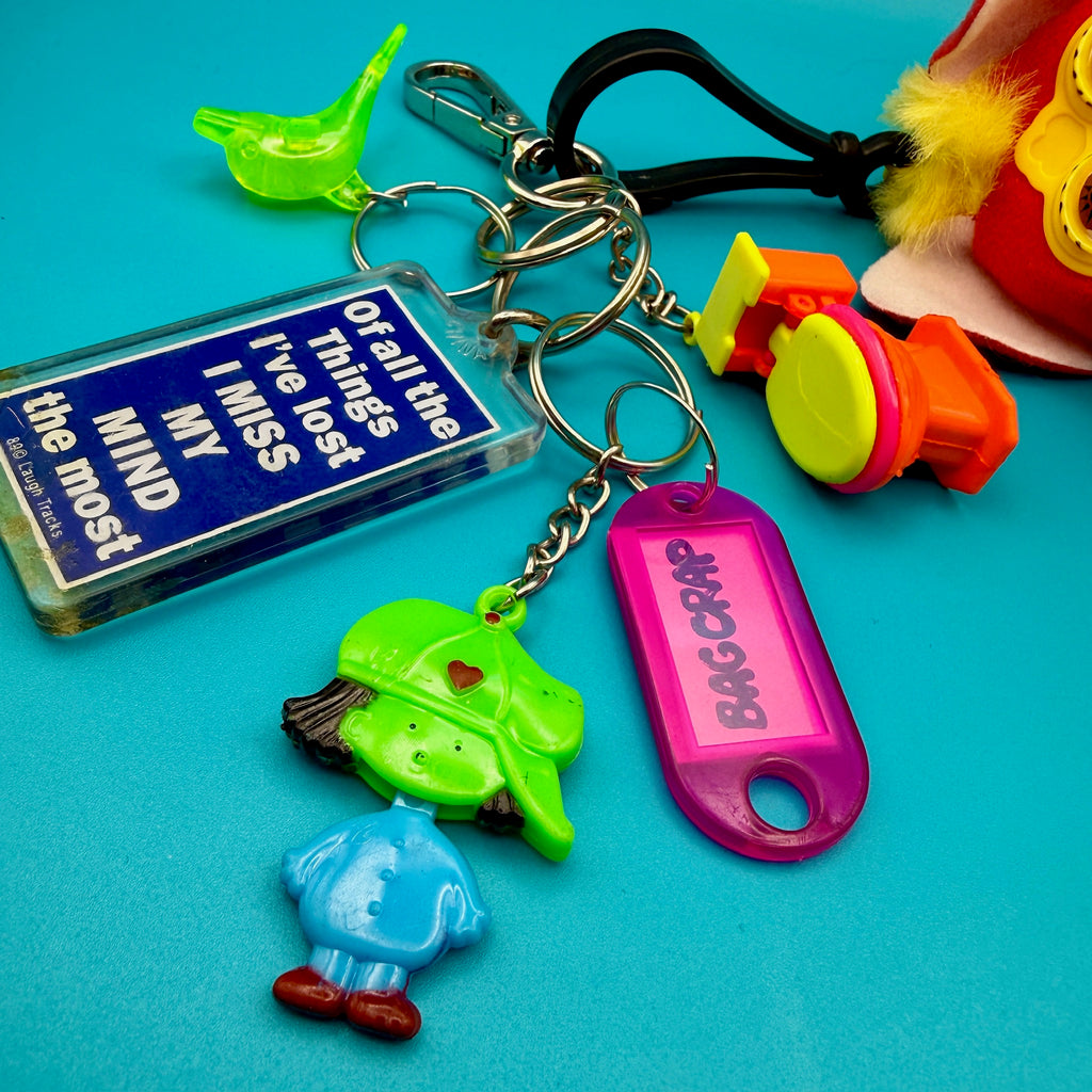 One-of-One Y2K Vintage Keychain Bag Charm Pack — Furby, Toilet