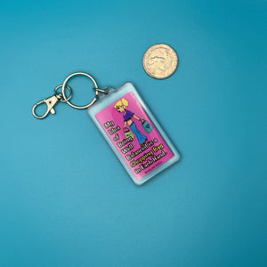 1980s-1990s Purple  s &  s -  vintage keychain vintage charms for bag nostalgia vintage keychains y2k collectible - Bag Crap