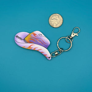 1980s-1990s Purple  s &  s -  vintage keychain vintage charms for bag nostalgia vintage keychains y2k collectible - Bag Crap