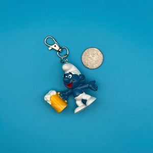 1980s-1990s Blue  s &  s -  vintage keychain vintage charms for bag nostalgia vintage keychains y2k collectible - Bag Crap