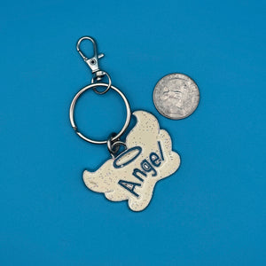 1980-1990s  White s &  s -  vintage keychain vintage charms for bag nostalgia vintage keychains y2k collectible - Bag Crap