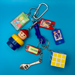 One-of-One 90s     Pack — Fireman, Wrench, Bart Simpson - vintage bag charm packs nostalgia vintage y2k vintage keychain vintage charms for bag nostalgia vintage keychains y2k collectible - Bag Crap