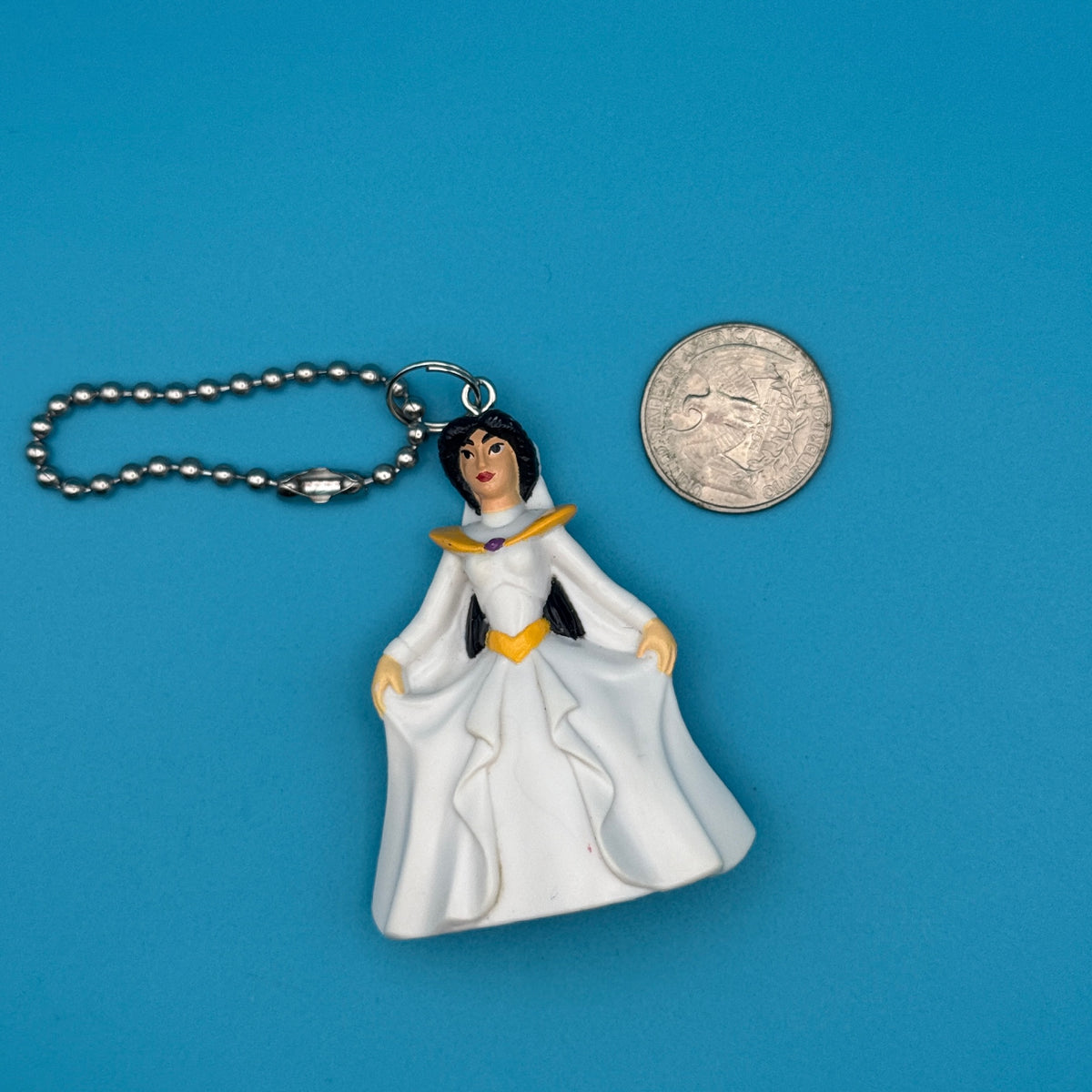 1980-1990s  White s &  s -  vintage keychain vintage charms for bag nostalgia vintage keychains y2k collectible - Bag Crap