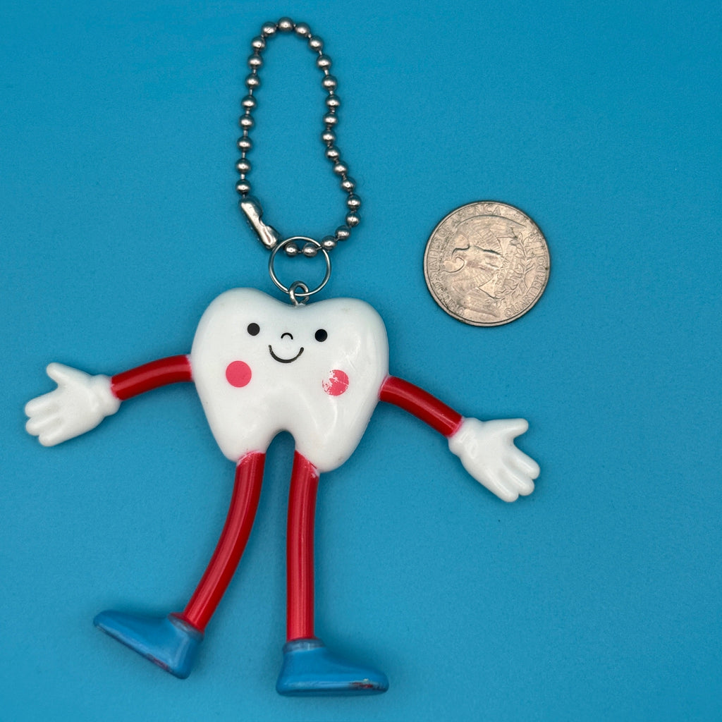1980-1990s Vintage White Keychains & Bag Charms
