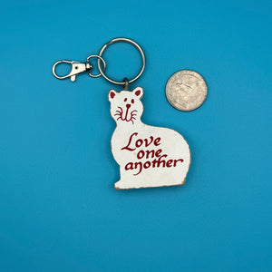 1980-1990s  White s &  s -  vintage keychain vintage charms for bag nostalgia vintage keychains y2k collectible - Bag Crap