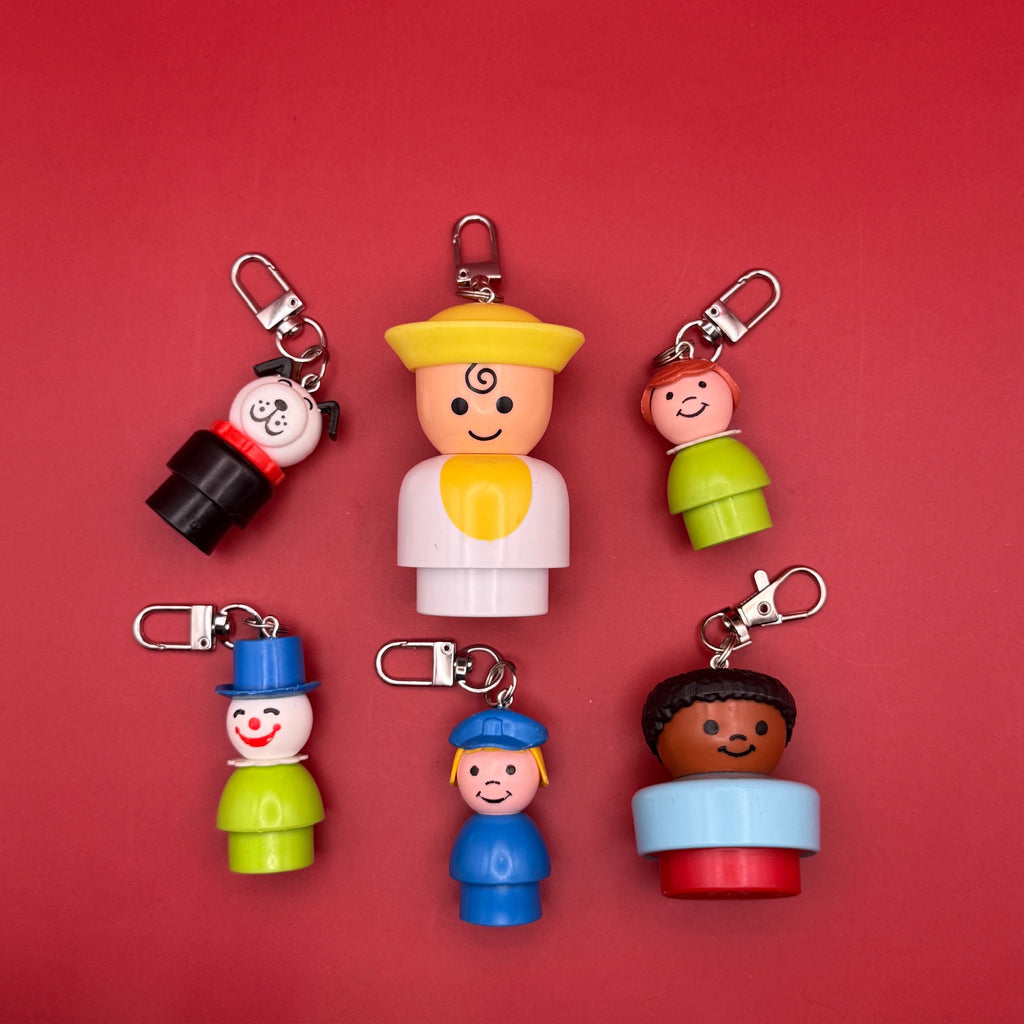 Vintage Fisher Price Little People Bag Charms