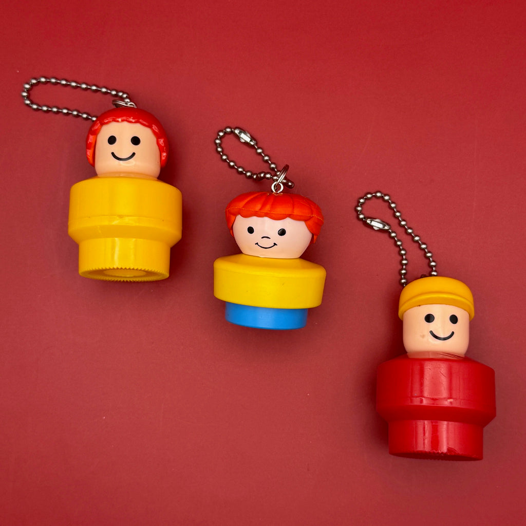 Vintage Fisher Price Little People Bag Charms