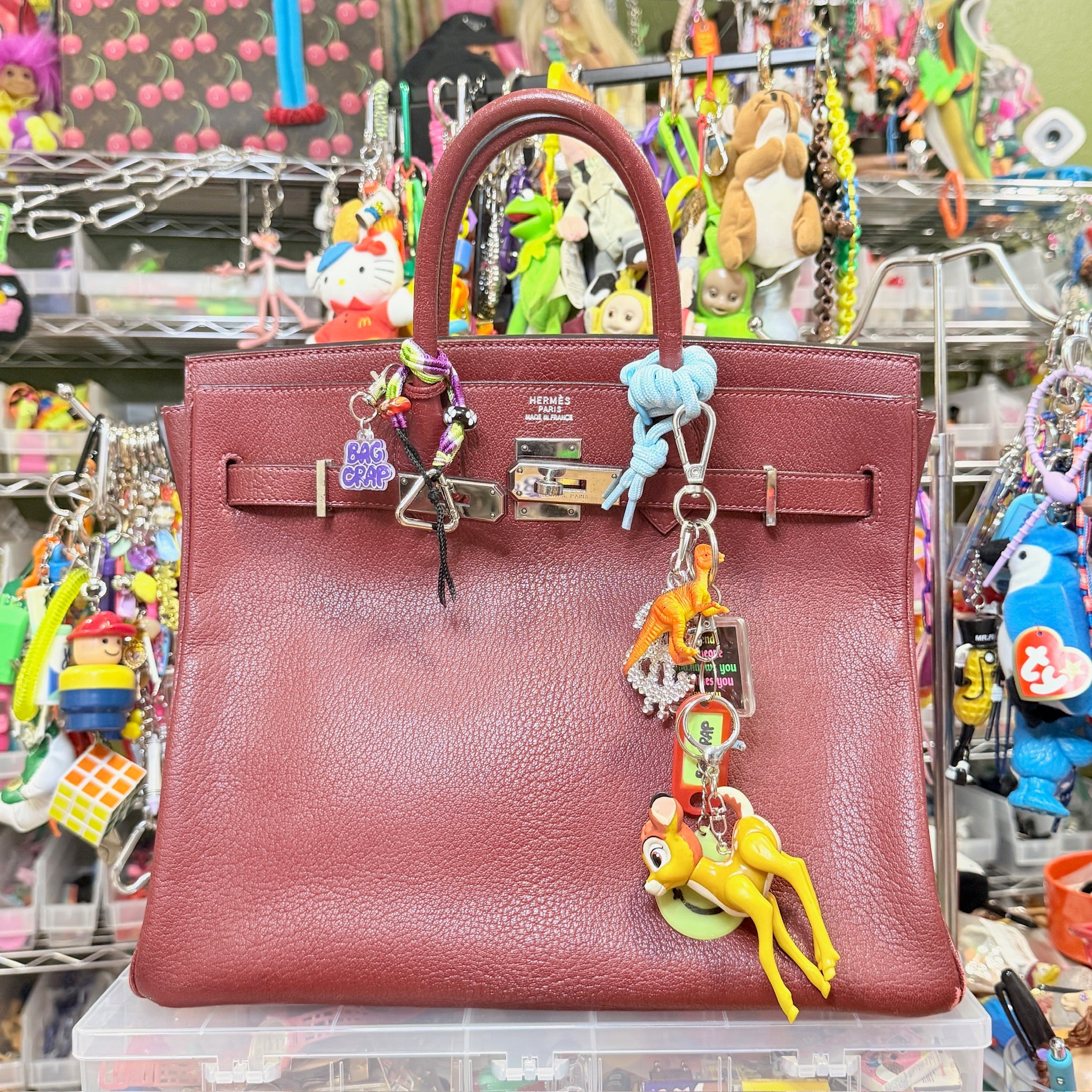 One-of-One 90s     Pack — Bambi, Smiley, Dinosaur - vintage bag charm packs nostalgia vintage y2k vintage keychain vintage charms for bag nostalgia vintage keychains y2k collectible - Bag Crap