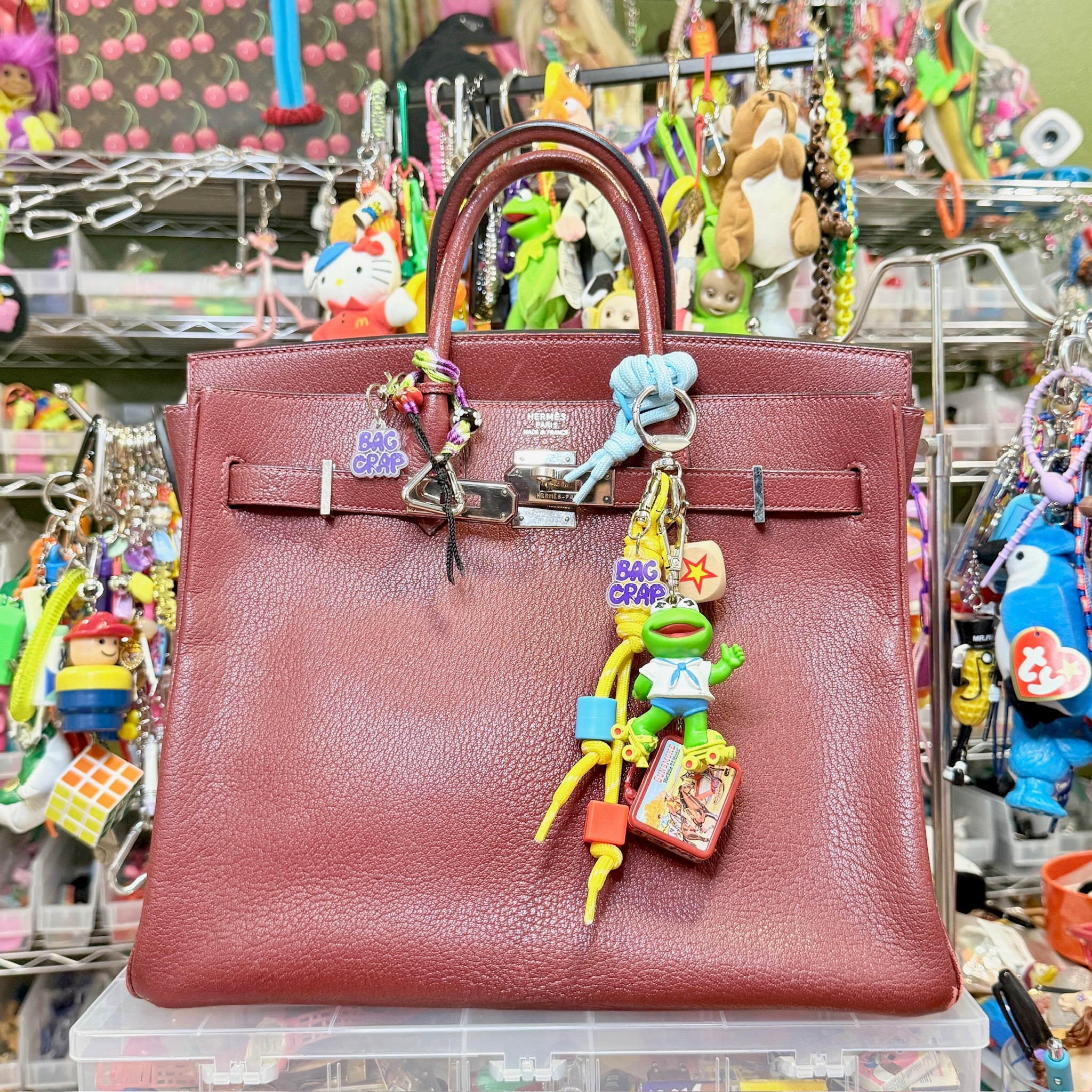 One-of-One  1980s    Pack — Kermit the Frog, Mini Lunchbox -  vintage keychain vintage charms for bag nostalgia vintage keychains y2k collectible - Bag Crap