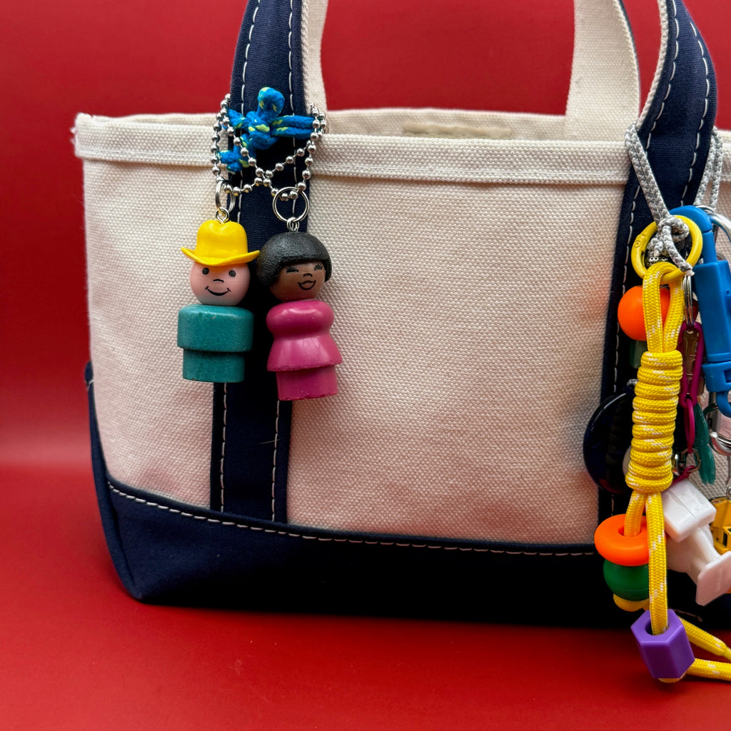 Vintage Fisher 1970s Price Little People Bag Charms