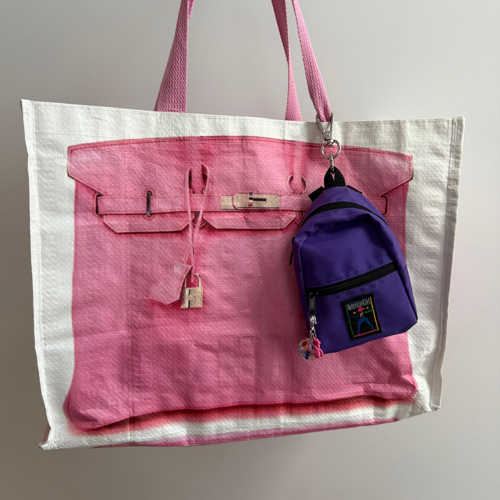 Vintage 90s American Girl Doll Backpack Bag Charm Set