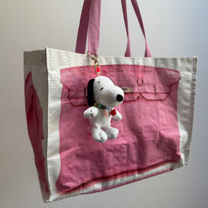 6' Snoopy Plush   with  Trinket Necklace - snoopy rar peanuts vintage keychain vintage charms for bag nostalgia vintage keychains y2k collectible - Bag Crap
