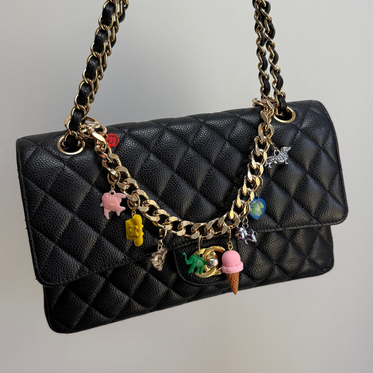 Lucky Clover 18k Gold   Chain - vintage bag charm chains silver nostalgia vintage y2k vintage keychain vintage charms for bag nostalgia vintage keychains y2k collectible - Bag Crap