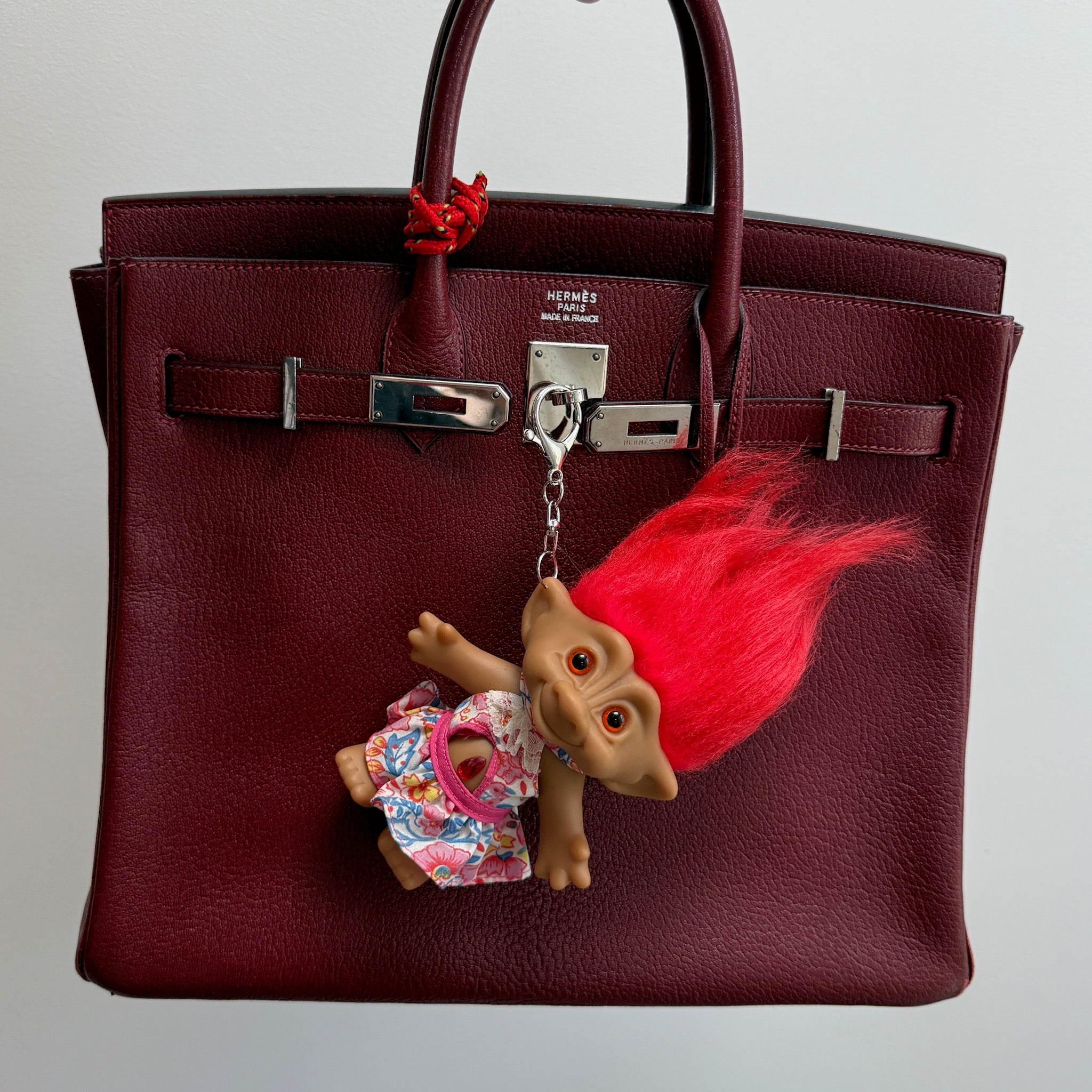4'  Troll Doll  : Floral Troll with Red Hair - troll charms troll keychains vintage keychain vintage charms for bag nostalgia vintage keychains y2k collectible - Bag Crap