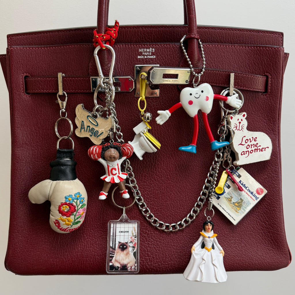 1980-1990s Vintage White Keychains & Bag Charms