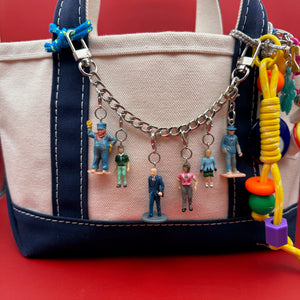 Mini Toy People Trinket s -  vintage keychain vintage charms for bag nostalgia vintage keychains y2k collectible - Bag Crap