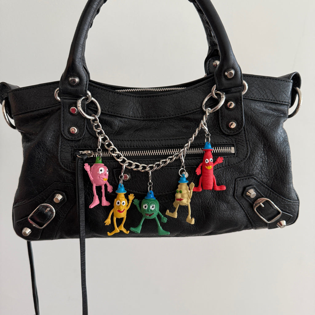 Vintage 80s Munch Bunch Mini Bag Charms: Pink