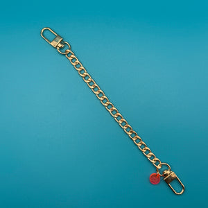 8' Silver Metal Flat Curb-Chain - vintage bag charm chains silver nostalgia vintage y2k vintage keychain vintage charms for bag nostalgia vintage keychains y2k collectible - Bag Crap
