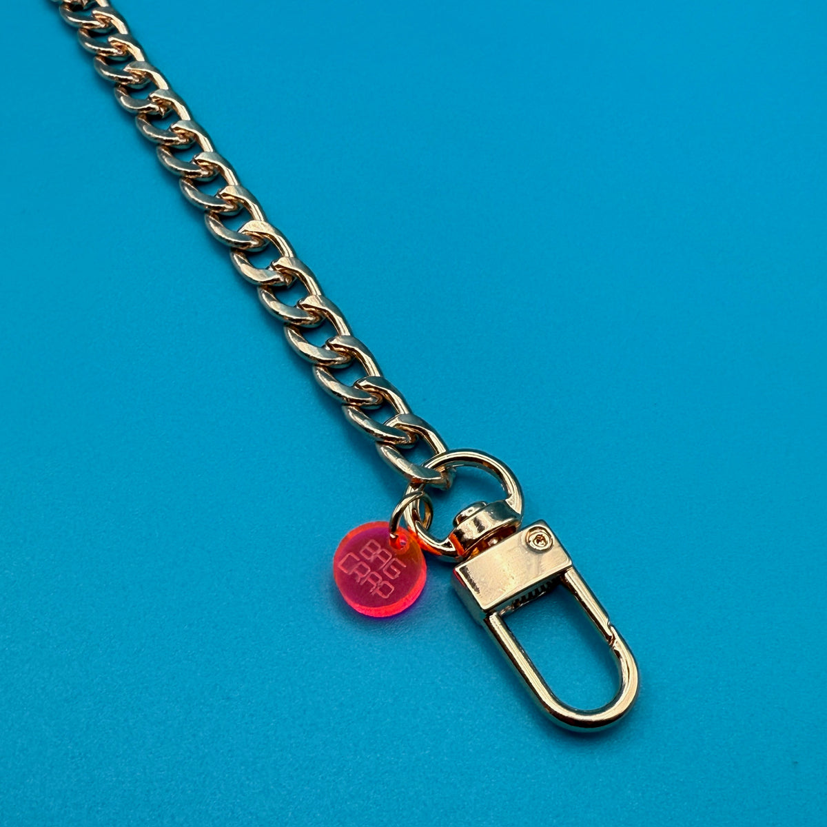 8' Gold Metal Flat Curb-Chain - clips carabiners charms keychains bag designer vintage keychain vintage charms for bag nostalgia vintage keychains y2k collectible - Bag Crap