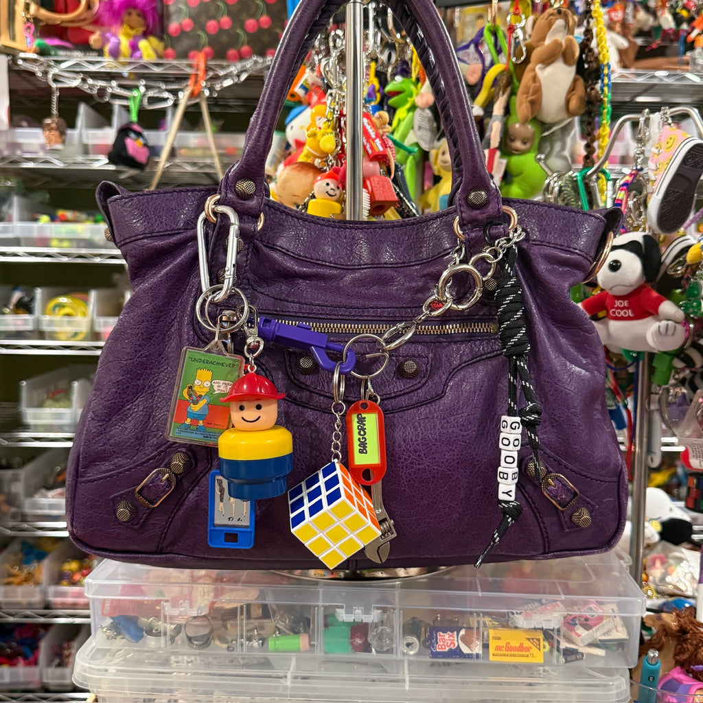 One-of-One 90s Vintage Keychain Bag Charm Pack — Fireman, Wrench, Bart Simpson
