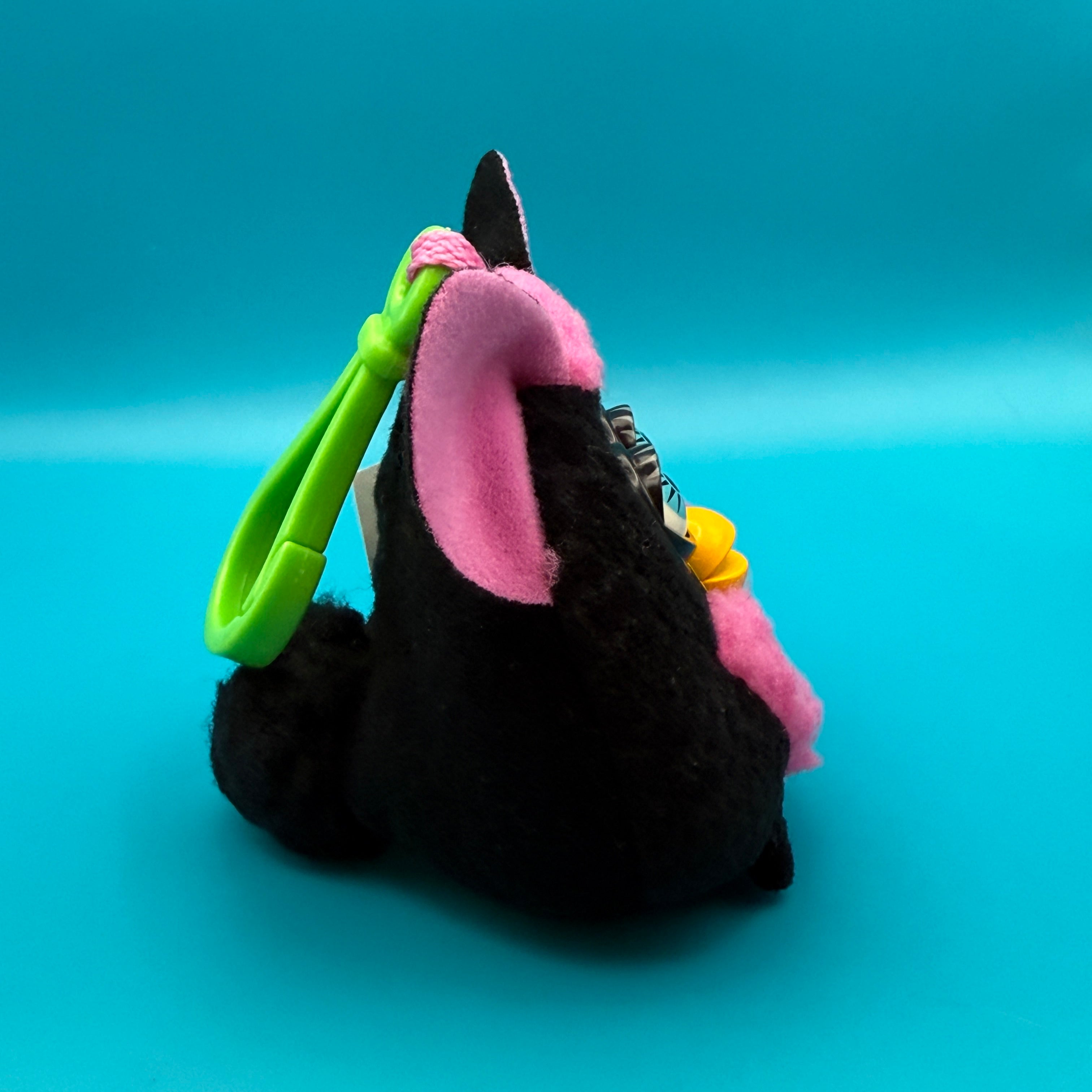 Black & Pink Furby Plush -  vintage keychain vintage charms for bag nostalgia vintage keychains y2k collectible - Bag Crap