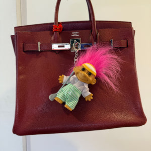 4'  Troll Doll  : Pink Hair Golfer Troll - troll charms troll keychains vintage keychain vintage charms for bag nostalgia vintage keychains y2k collectible - Bag Crap