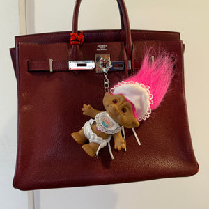 4.5'  Troll Doll  : Pink Hair & Baby Diaper - troll charms troll keychains vintage keychain vintage charms for bag nostalgia vintage keychains y2k collectible - Bag Crap