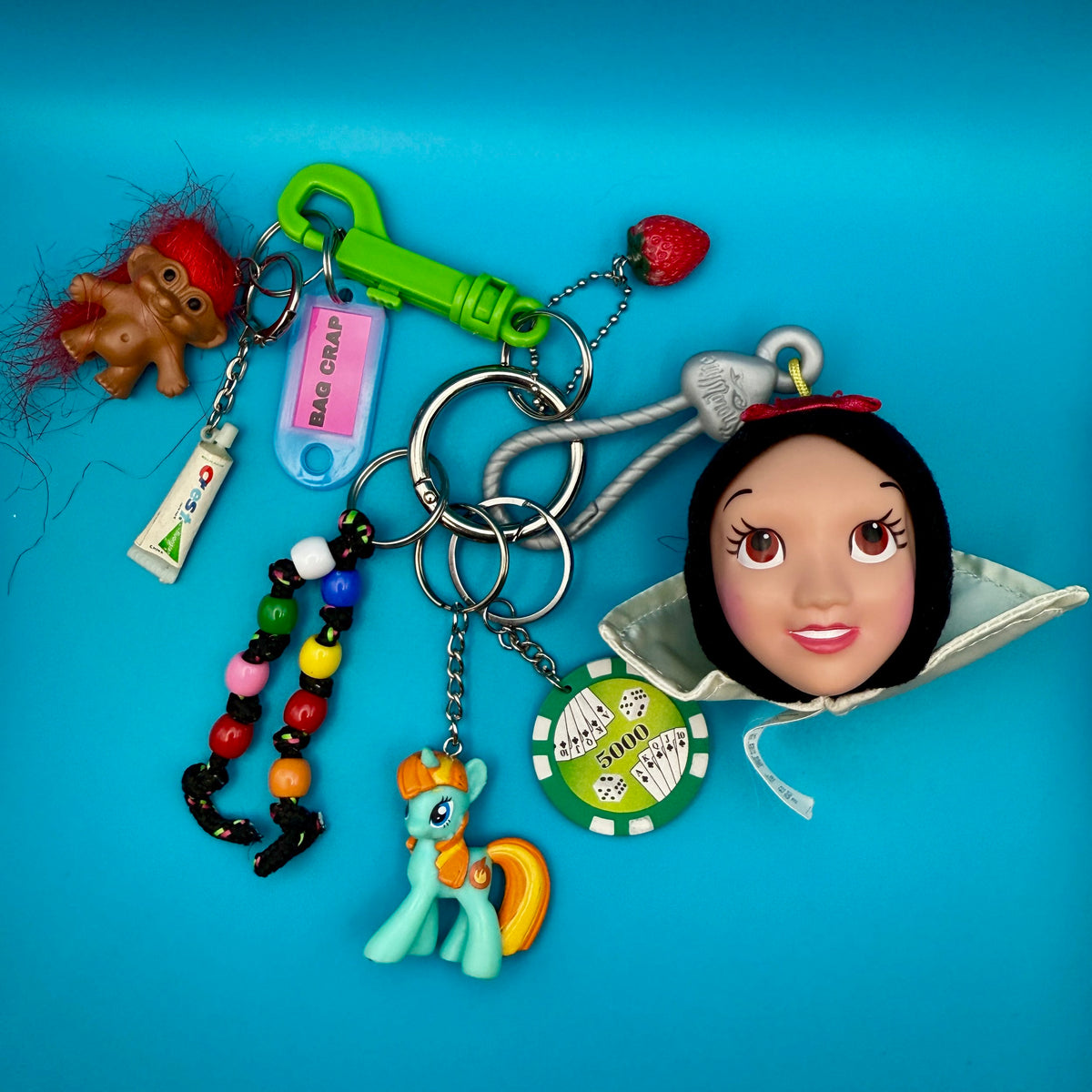 Snow White  Troll Doll  Y2k   &  Pack - troll charms troll keychains vintage keychain vintage charms for bag nostalgia vintage keychains y2k collectible - Bag Crap