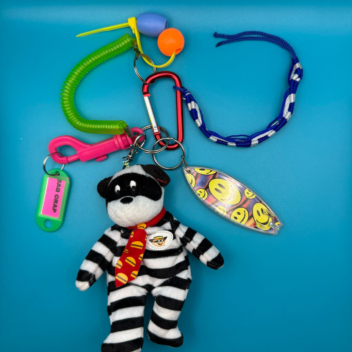 Teenie Beanie Babies Hamburglar Bear Y2k    &  Pack -  vintage keychain vintage charms for bag nostalgia vintage keychains y2k collectible - Bag Crap