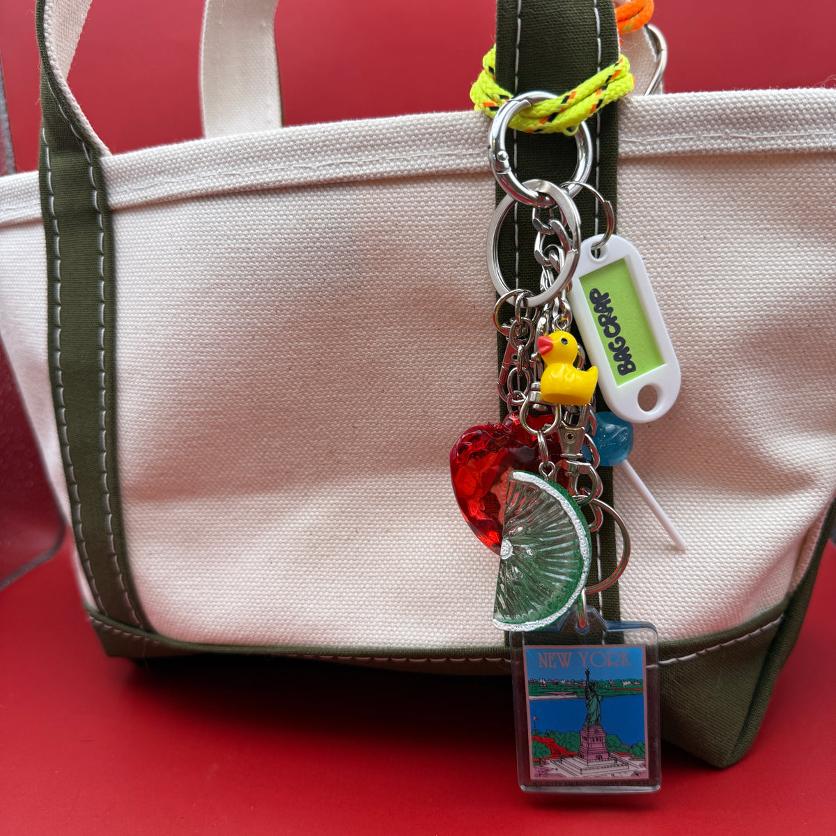 NYC  Trinket  Chain - vintage bag charm chains silver nostalgia vintage y2k vintage keychain vintage charms for bag nostalgia vintage keychains y2k collectible - Bag Crap