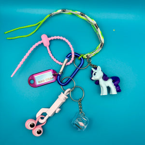 Blue My Little Pony    &  Pack -  vintage keychain vintage charms for bag nostalgia vintage keychains y2k collectible - Bag Crap