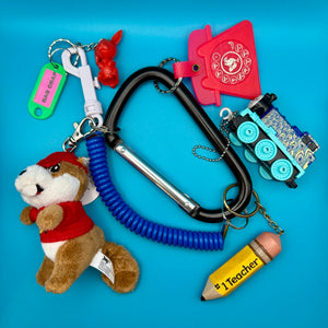 Bag Crap - Xl Black Carabiner Bu-cees Beaver Vintage Bag Charm & Keychain Pack