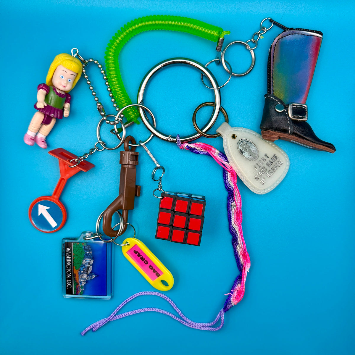 Cowboy Boot Rubik's Cube Y2k    &  Pack -  vintage keychain vintage charms for bag nostalgia vintage keychains y2k collectible - Bag Crap